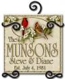 Personalized Cardinals Ceramic Address / Welcome Plaque with Iron Holder