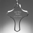 Personalized Glass Cross Ornament