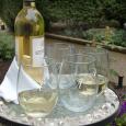 Personalized Stemless White Wine Glasses, Set of 4