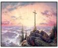 Sunrise Cross Fleece Throw Blanket