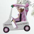 Personalized Golf Christmas Ornaments - Girl Golf Cart