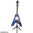 Mini Flying V Guitar Clock
