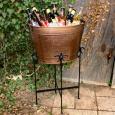 Hammered Bronze Beverage Tub