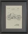 Harley Motorcycle Patent Framed Art - 11x14