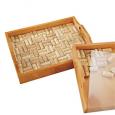 Wine Cork Serving Tray Kit, Maple