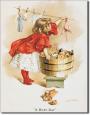 Vintage Ivory Soap Girl Washing Tin Sign