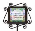 Personalized Tropical Ceramic and Iron Garden Stake