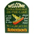 Lake Hideaway Personalized Sign