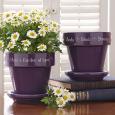 Personalized Purple Ceramic Flower Pot