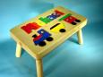 Personalized Name Puzzle Train Stool (9-12)