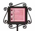 Personalized Cute Daisy Ceramic and Iron Garden Stake