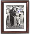 Yogi Berra Signed Framed Photo With Babe Ruth - 1947
