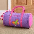 Personalized Girls Butterfly Duffel Bags