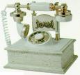Antique White Cradle Telephone