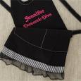 Black Personalized Apron with Ruffle - You Name It