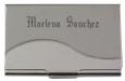 Brushed Chrome Business Card Case
