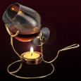 Copper Brandy Snifter and Warmer Set
