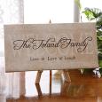 Live, Laugh, Love Personalized Canvas Art Welcome Sign