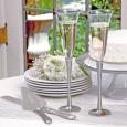 Rhinestone Accented Personalized Champagne Glasses