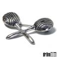 Maracas Pin - Sterling Silver
