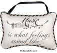 Music Is What Feelings Sound Like Hanging Pillow