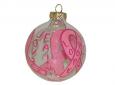 Breast Cancer Hand Painted Glass Holiday Ornament