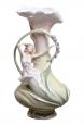 Maiden and Bluebell Flower Porcelain Vase