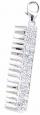 White Gold Comb Hairdresser Charm