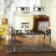 Mason Jar Dual Drink Dispensers with Stand