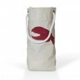 Sailcloth Wine Tote - Red Claw