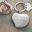Personalized Photo Locket Key Ring - Mom's Heart Design