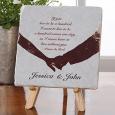 Personalized Marble Plaque - Romantic Poetry Design