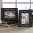 Black Leatherette Personalized Picture Frames