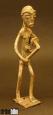 Brass African Hand Drummer Figurine
