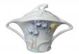 Freesia Purple Flower Porcelain Sugar Jar