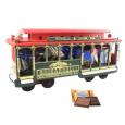 Large Wooden Cable Car with Squares Chocolates