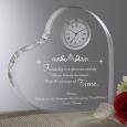 Personalized Heart Shaped Clock With Friendship Verse