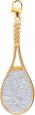 Gold Tennis Racquet Charm