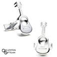 Guitar Cufflinks - Sterling Silver