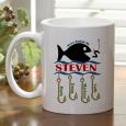 Personalized Coffee Mug - Hooked On You Fish Design