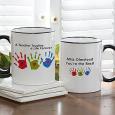 Personalized Teacher Coffee Mug - Kids Handprints