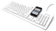 Keyboard with Smartphone Stand and USB Hubs