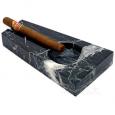 Elongated Black Marble Cigar Ashtray