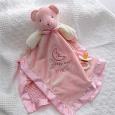 Personalized Teddy Bear Pink Baby Blanket - Embroidered