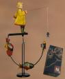 Fisherman Metal Balance Toy Decor Piece by Authentic Models