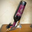 Leopard Print Metal Wine Bottle Holder