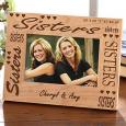 Personalized Wood Picture Frame for Sisters