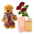 Mrs. Ted with Roses and Perfume Gift Package