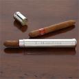 Engraved Silver Cigar Case and Cutter Set - Personalized Free