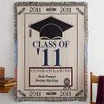 Personalized Class of 2011 Embroidered Graduation Afghan